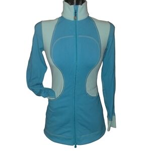 Lululemon Aqua 2 Tone Color Mid-length Define Performance Jacket 4